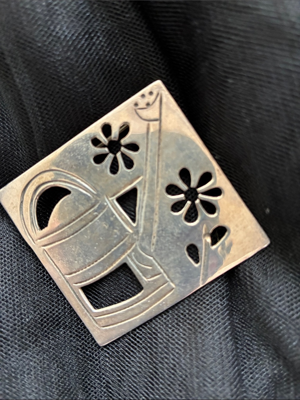 925 silver gardening pin/brooch